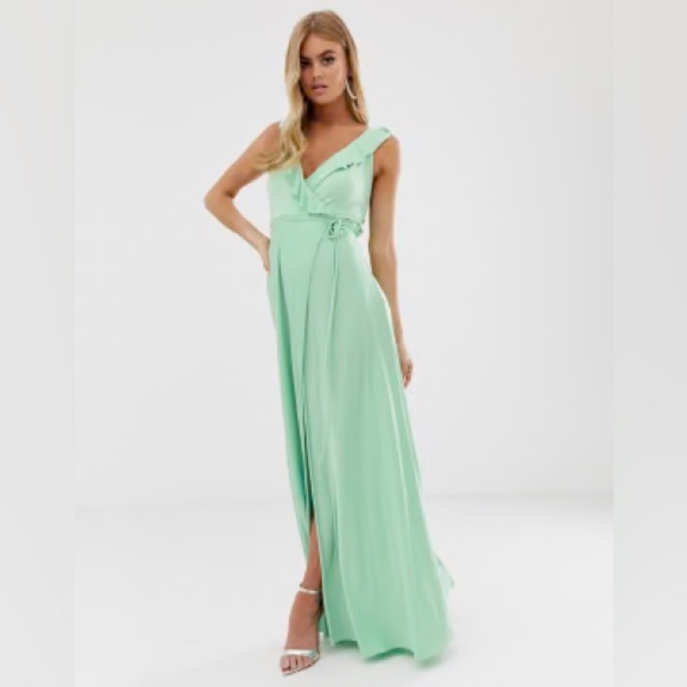 ASOS Mint One Shoulder Dress